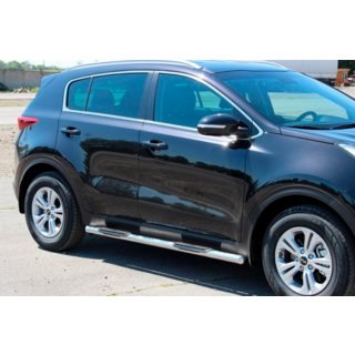 Sidebars BB002 (set van 2, RVS) Kia Sportage 2015–2021 foto 1