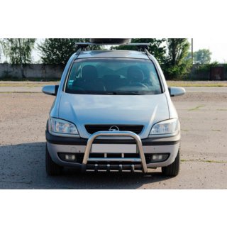 Bullbar QT006 (RVS) Opel Zafira A 1998–2005 foto 1