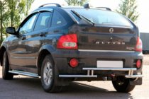 SsangYong Action 2005–2018 Achterbeschermbeugel AK005-2 (RVS) foto 1