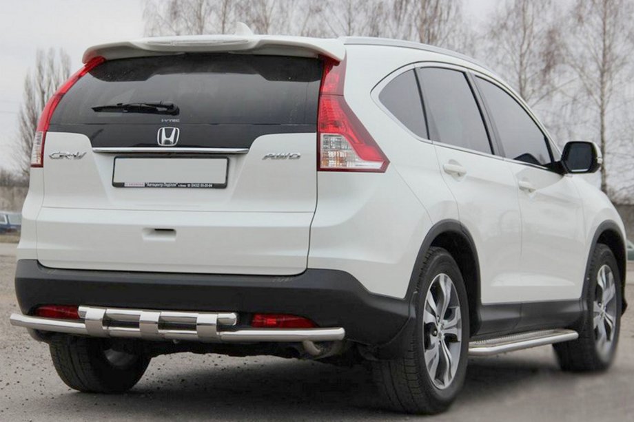 Honda CRV 2012–2016 Achterbeschermbeugel AK002 dubbel (RVS) Image