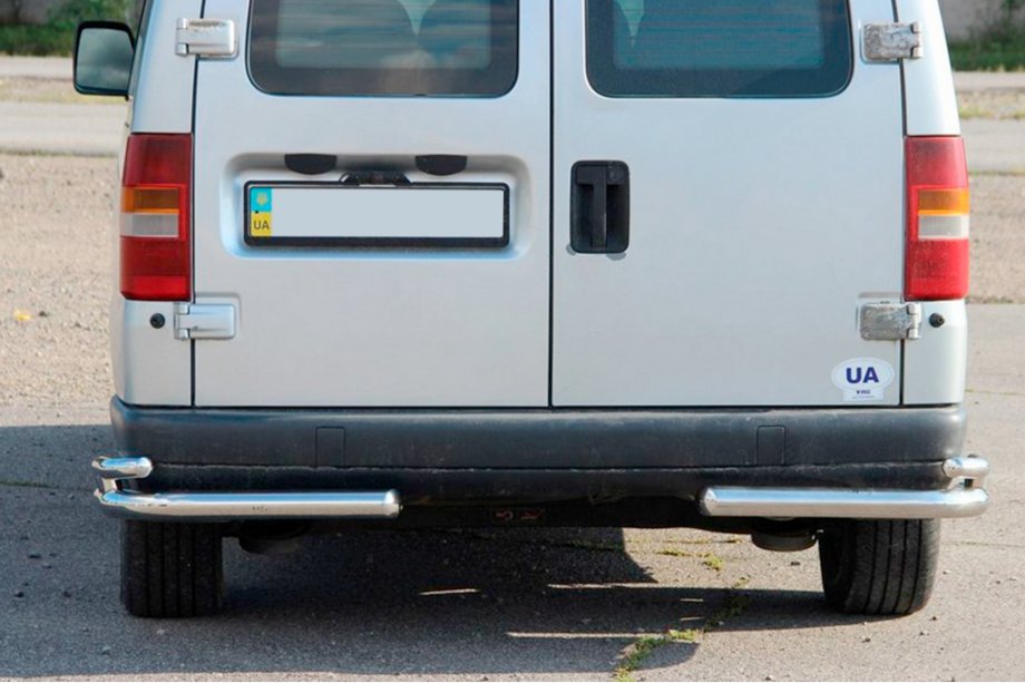 Citroen Jumpy 1996–2007 Achterste dubbele hoekbeschermers AK003-подвійний (RVS) Image