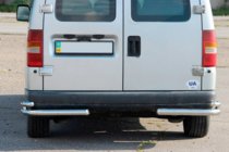 Fiat Scudo 1996–2007 Achterste dubbele hoekbeschermers AK003-подвійний (RVS) foto 1
