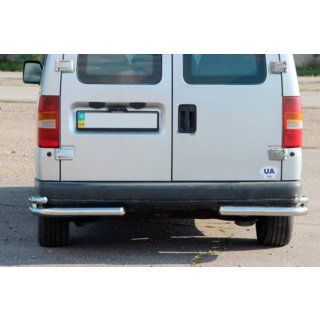 Achterste dubbele hoekbeschermers AK003-подвійний (RVS) Peugeot Expert 1995–2007 foto 1