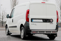 Fiat Doblo II 2010–2022 Achterbeschermbeugel AK002/1 - Dubbel (RVS) foto 2