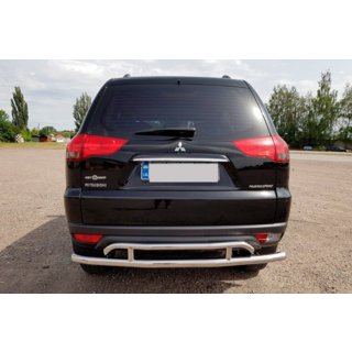 Achterbeschermbeugel AK002-2 (2 stuks, RVS) Mitsubishi Pajero Sport 2008–2015 foto 4