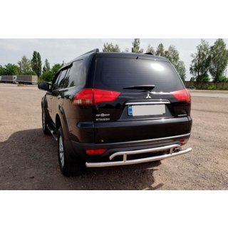 Achterbeschermbeugel AK002-2 (2 stuks, RVS) Mitsubishi Pajero Sport 2008–2015 foto 1