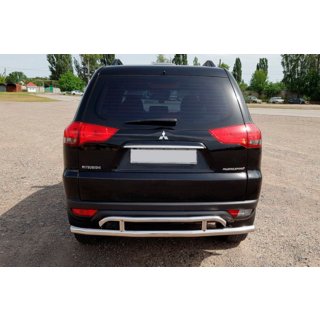 Achterbeschermbeugel AK002-2 (2 stuks, RVS) Mitsubishi Pajero Sport 2008–2015 foto 2