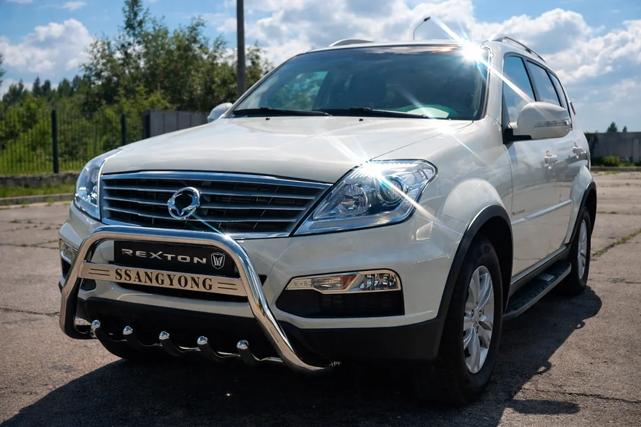SsangYong Rexton I 2001–2017 Bullbar WT004 (RVS) Image