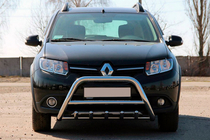 Renault Sandero 2013–2022 Voorste bullbar WT003 (RVS) 60 mm foto 2