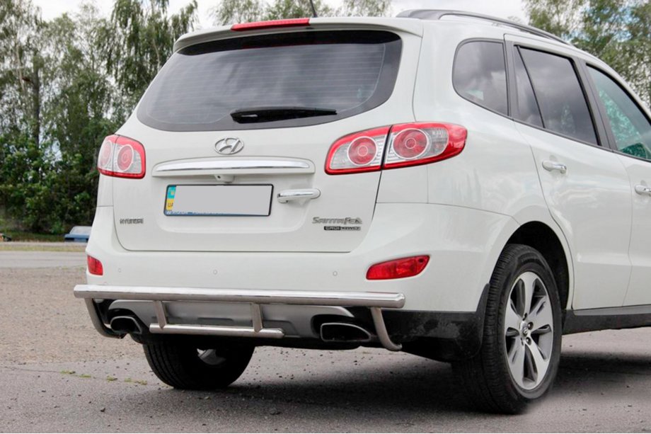 Hyundai Santa Fe 2 2006–2012 Achterbeschermbeugel AK002-2 (RVS) Image