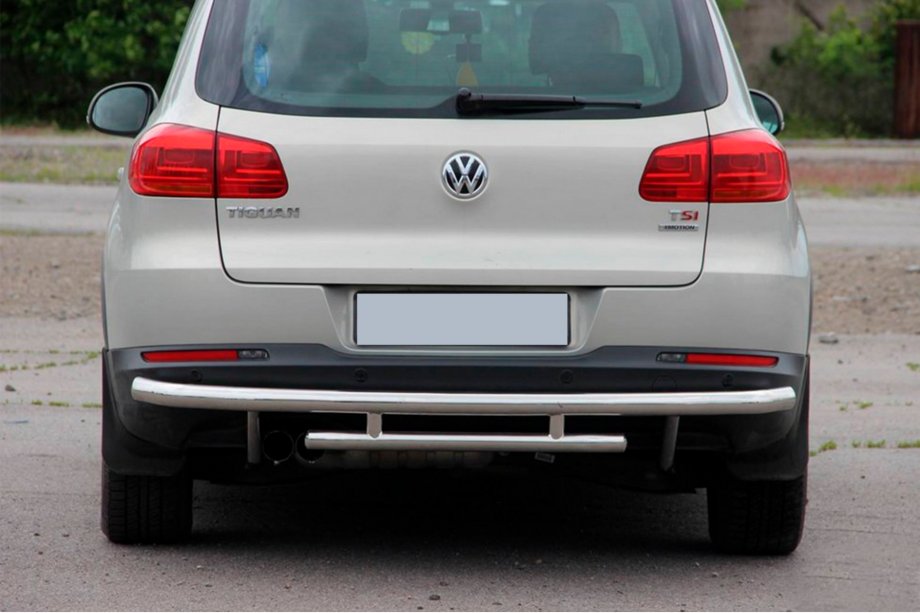 Volkswagen Tiguan 2007–2016 Achterbumperbescherming AK002-2 (RVS) Image