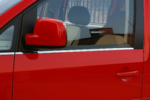 Volkswagen Caddy 2010–2015 Onderste raamomlijsting (RVS) Voorzijde, Carmos - Turks staal foto 2
