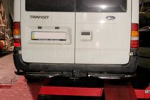Ford Transit 2000–2014 AK-Special achterbumperbescherming met opstap (RVS) foto 1