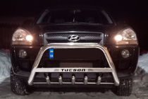 Hyundai Tucson JM 2004– Bullbar WT004 (RVS) foto 3