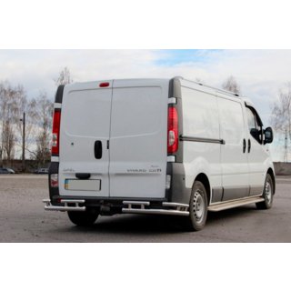 Achterbeschermbeugel AK003-Plus-2 (RVS) Renault Trafic 2001–2015 foto 1