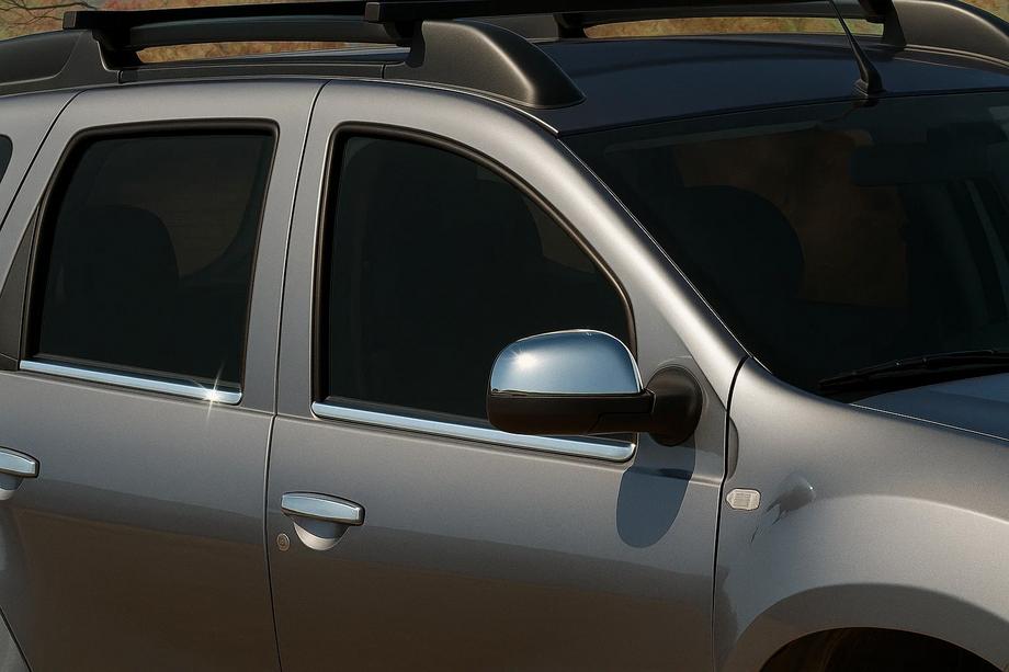 Renault Duster 2008–2017 Spiegelkappen RVS variant 1 (set van 2) OmsaLine - Italiaans roestvrij staal Image