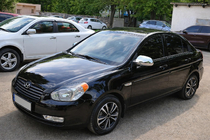 Hyundai Accent 2006–2010 Spiegelkappen (2 st., kunststof) OmsaLine foto 1