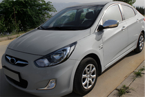 Hyundai Accent 2011–2017 Chromen spiegelkappen zonder uitsparing voor richtingaanwijzer (2 stuks) foto 1