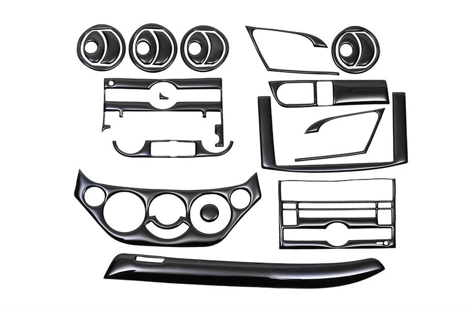 Chevrolet Aveo T250 2005–2011 Dashboardpanelen (grote set) Titanium Foto 3