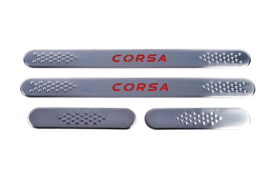 Opel Corsa C 2000–2006 Carmos V1 RVS instaplijsten (set 4 stuks) Foto 2