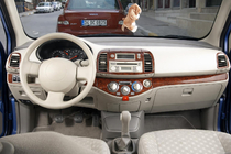 Nissan Micra K12 2003–2010 Dashboard sierlijsten Houtlook foto 1