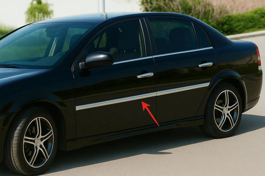 Opel Vectra C 2002–2008 RVS afdekkappen voor deurlijsten (set 4 stuks) Image
