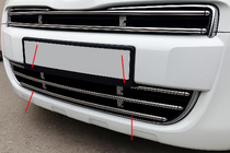 Peugeot Partner Tepee 2008–2018 Eendelige grille (RVS) 2012+ foto 1