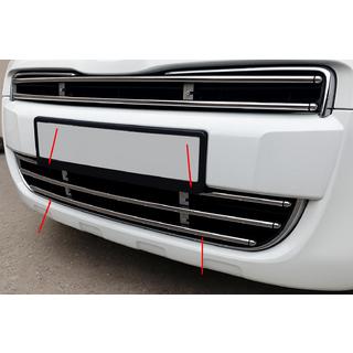 Eendelige grille (RVS) Peugeot Partner Tepee 2008–2018 foto 1