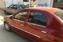 Renault Logan I 2005–2008 Deurstrips (set van 4, RVS) Carmos - Turks staal foto 3
