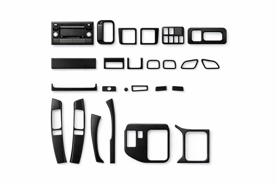 Toyota Land Cruiser Prado 120 2002–2009 Dashboard sierlijsten voor auto-interieur Donker houtfineer Image