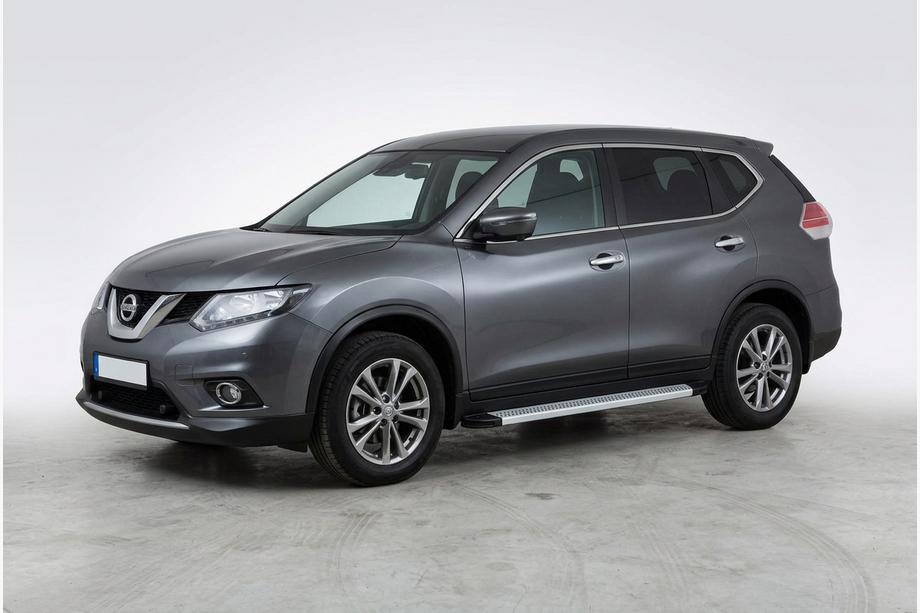 Nissan X-trail T32/Rogue 2014–2021 Zijtreden Maya V2 (set van 2, aluminium) Image