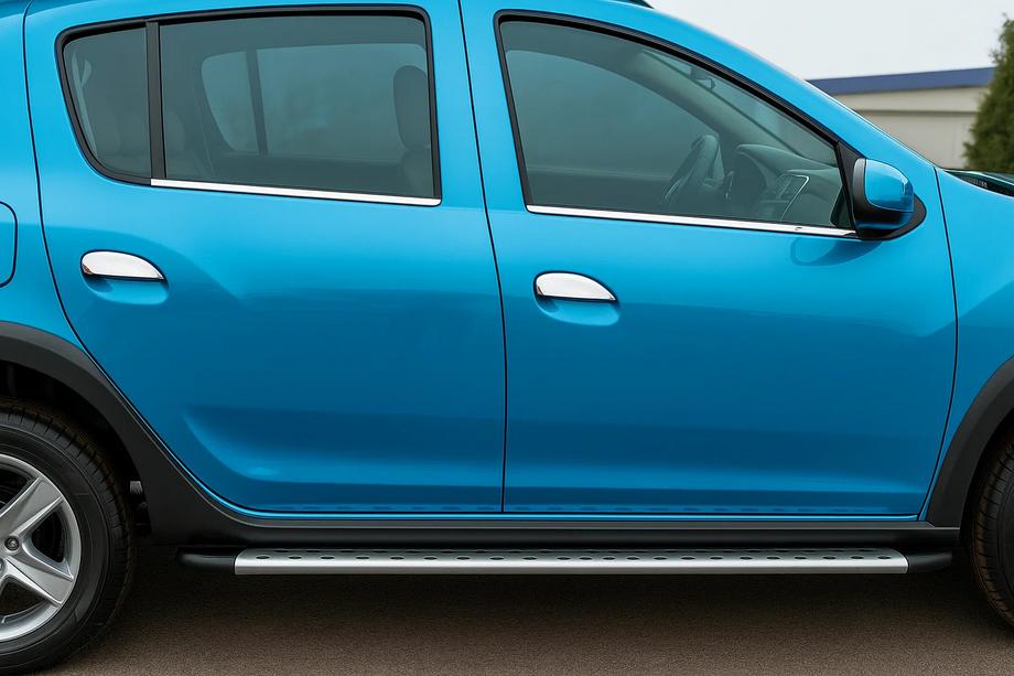 Renault Sandero 2007–2013 Buitenste raamlijstomlijsting RVS (set 4 stuks) Image