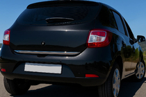 Renault Sandero 2013–2022 RVS kofferbakrandbeschermer OmsaLine - Italiaans roestvrij staal foto 1