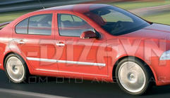 Skoda Octavia II A5 2006–2010 RVS sierlijstcovers (set 4 st.) Carmos - Turks staal foto 3