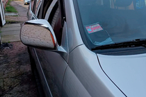 Toyota Land Cruiser Prado 120 2002–2009 RVS spiegelkappen (set van 2) Carmos - Turks staal foto 2