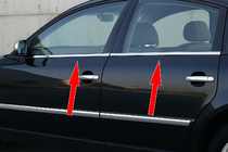 Volkswagen Passat B5 1997–2005 Buiten raamomlijsting set (4-delig, RVS) OmsaLine - Italiaans roestvrij staal foto 1
