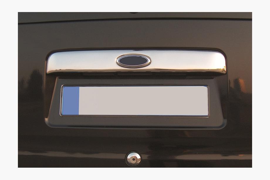 Ford Connect 2002–2006 Chromensierstrip boven kenteken (OEM-montage, met uitsparing voor logo, RVS) Image