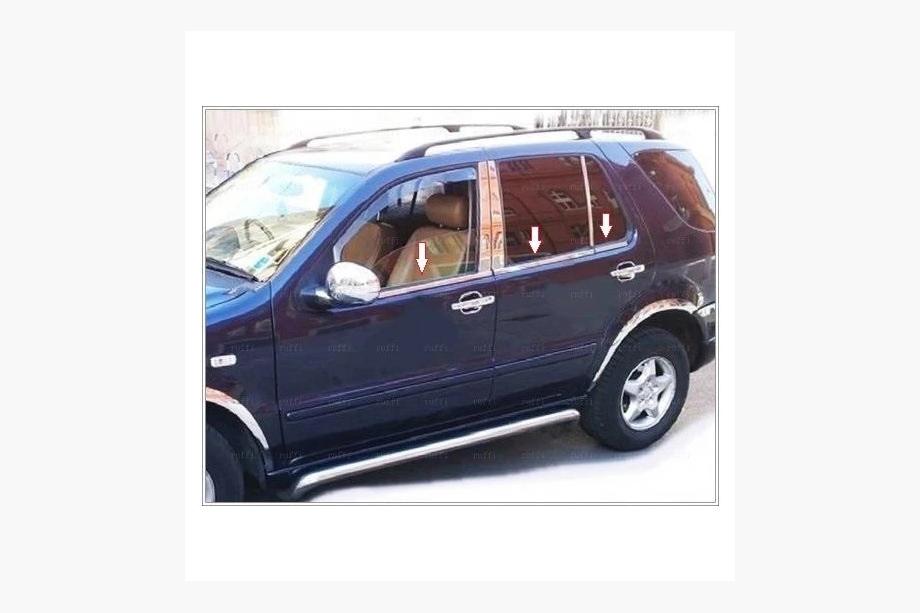 Mercedes ML W163 1997–2005 Buitenste raamomlijsting (6 stuks, RVS) OmsaLine - Italiaans roestvrij staal Foto 5