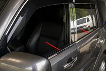 Mitsubishi Pajero Wagon IV 2006–2021 Raamomlijsting (4 stuks, RVS) foto 1