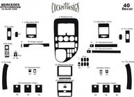 Mercedes Vito W638 1996–2003 Meric dashboardpanelen (V-клас, 1996-1999) Titanium foto 4
