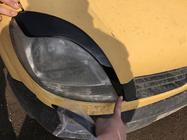 Renault Kangoo 1998–2008 Koplampwimpers (2 stuks, zwart ABS) (2003-2008) Mat zwart foto 2