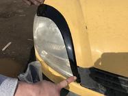 Renault Kangoo 1998–2008 Koplampwimpers (2 stuks, zwart ABS) (2003-2008) Mat zwart foto 4