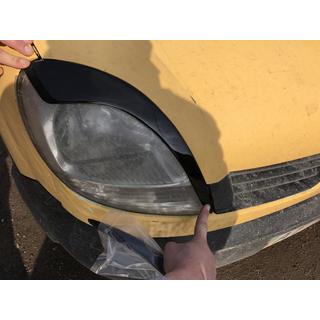 Koplampwimpers (2 stuks, zwart ABS) (2003-2008) Renault Kangoo 1998–2008 foto 2