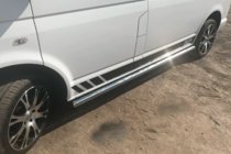 Volkswagen T5 Caravelle 2004–2010 Sidebars (set van 2, RVS) 60 mm, lange wielbasis foto 1