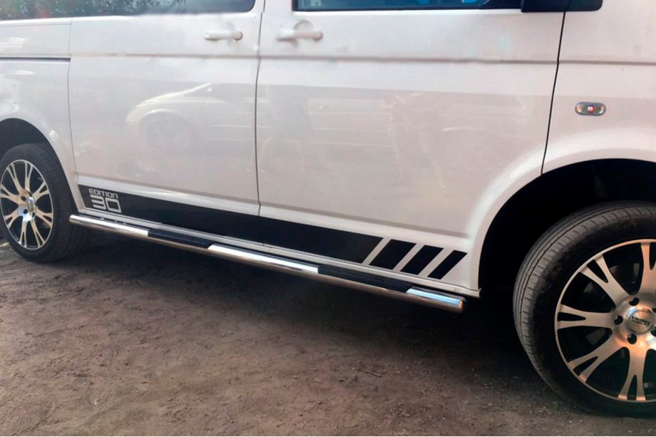 Volkswagen T5 Caravelle 2004–2010 Sidebars (set van 2, RVS) 60 mm, korte wielbasis Foto 8