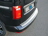 Volkswagen Caddy 2015–2020 OmsaLine RVS achterbumper sierlijst foto 2