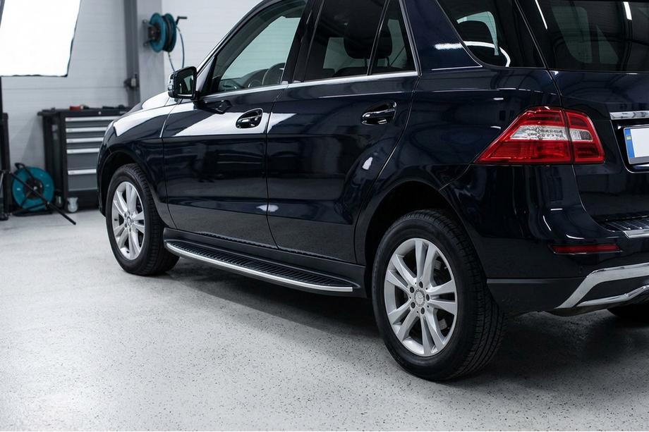 Mercedes GLE/ML-klasse W166 2011–2018 Side steps Tayga Grey (set van 2, aluminium) Foto 1