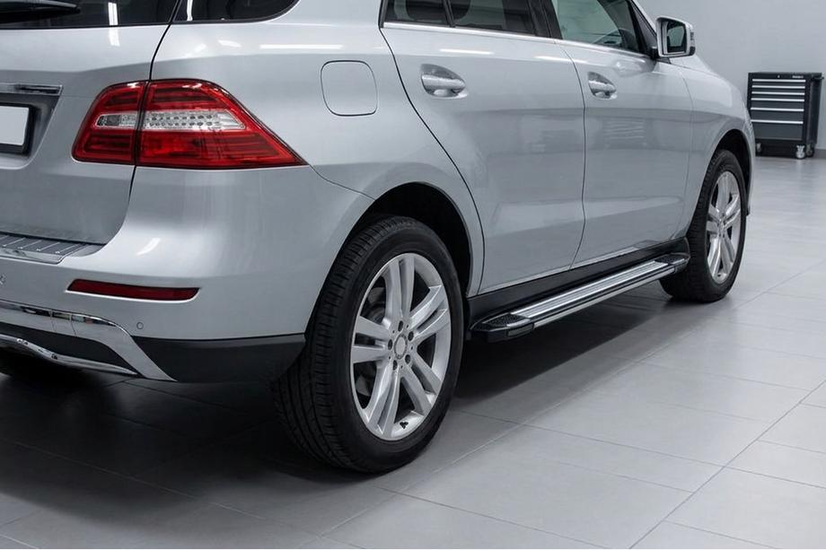 Mercedes GLE/ML-klasse W166 2011–2018 Rainbow side steps (2 stuks, aluminium) Image