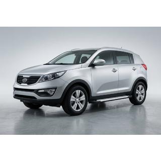Zijsteps Allmond Grey (2 stuks, aluminium) Kia Sportage 2010–2015 foto 1