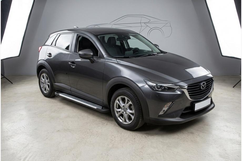Mazda CX-3 2015– Line side steps (set van 2, aluminium) Image